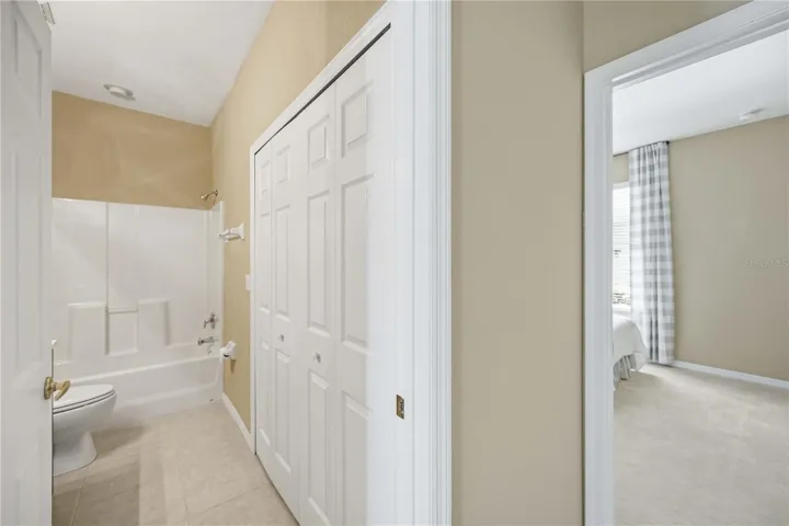 Second bathroom by second bedroom
