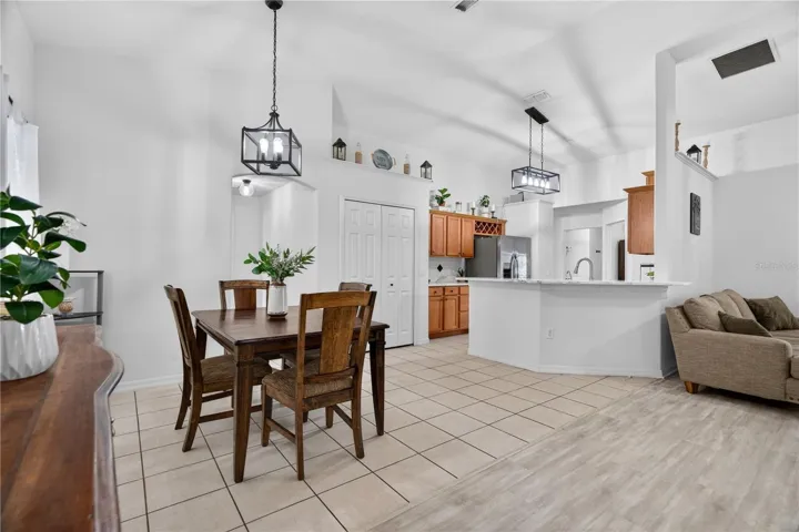 Dining area with the view of kitchen