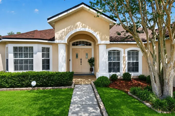 Virtually Staged Front Double Door Exterior