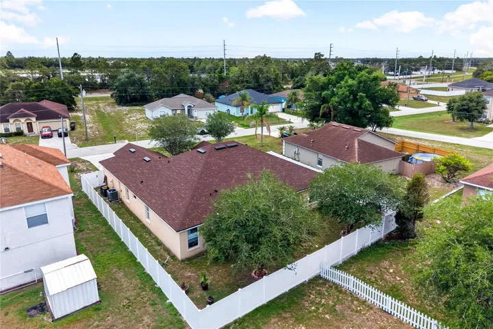 Aerial View of the property showing the new PVC Fence