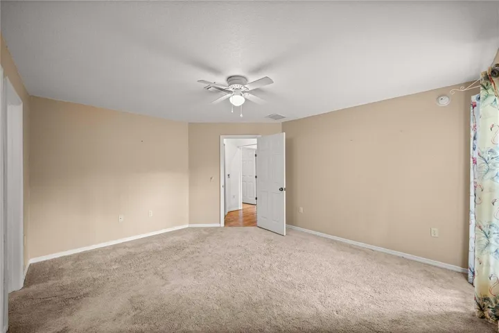 Split plan. Primary bedroom.