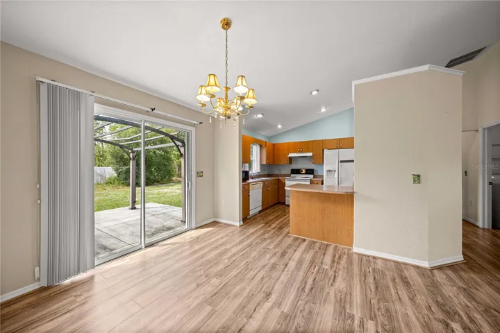 Sliding glass doors to easy backyard access