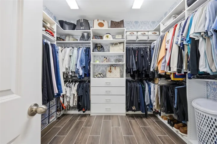 Walk-in California closet for the Primary Bedroom