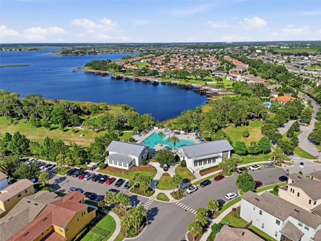 Aerial View of the Community Clubhouse & Pool