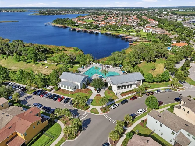 Aerial View of the Community Clubhouse & Pool