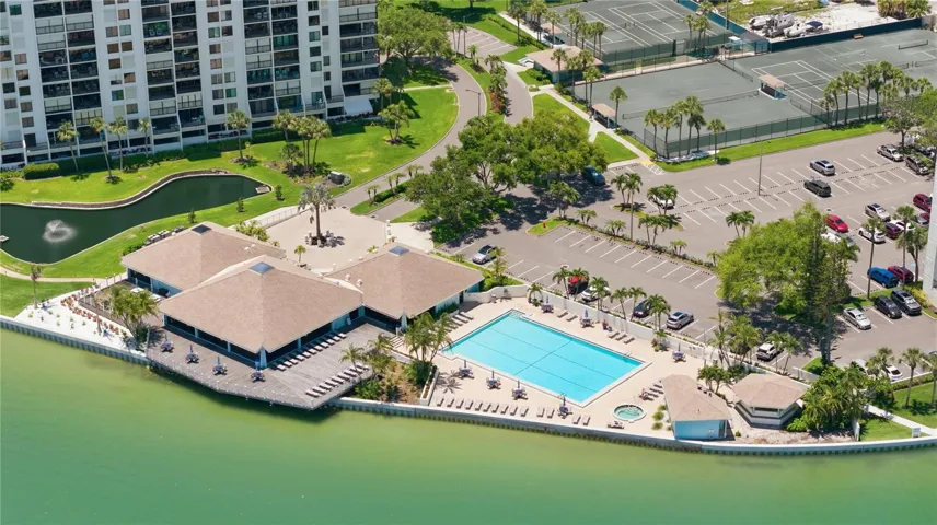 Aerial view of the Yacht and Tennis Club Community