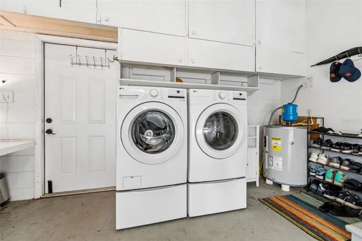 Laundry in garage