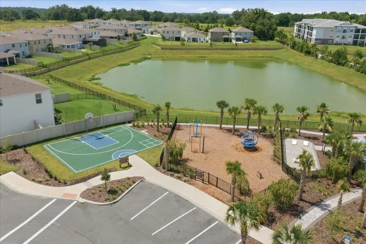 Recreation amenities: basketball court, playground, cornhole