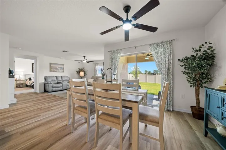 Dining Room w/ sliding doors leading to lanai