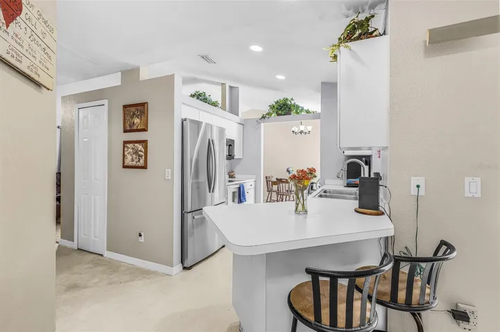 Breakfast nook and kitchen
