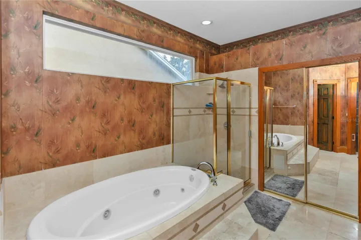 Primary Bathroom with Tub & Walk in Shower