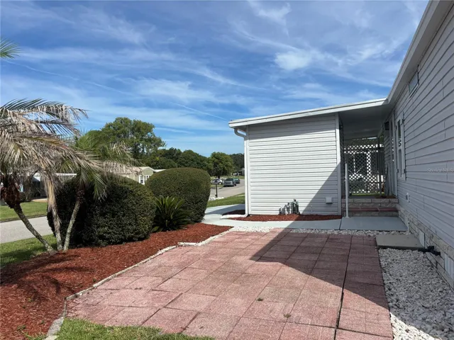 Front of house patio area