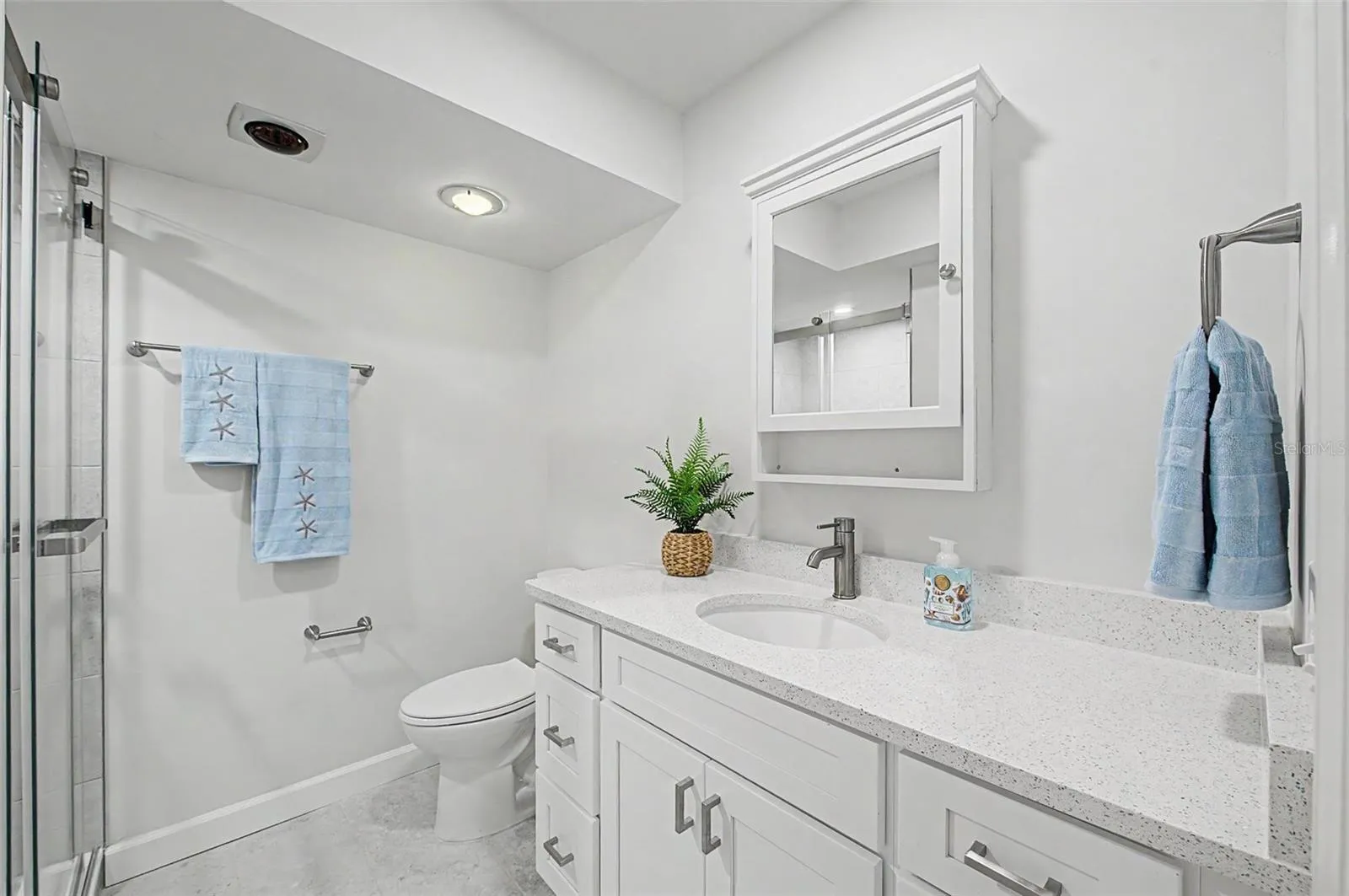 Beautifully Updated 2nd Bathroom with Walk-in Shower.