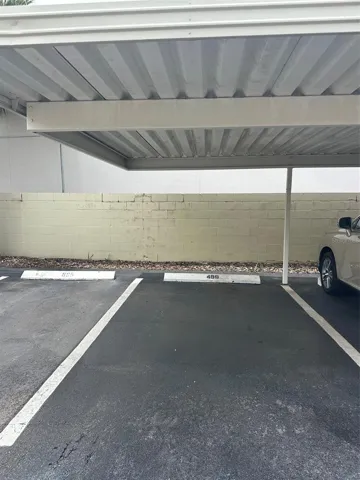 Covered assigned parking space