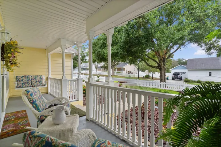 VIEW OF OPEN FRONT PORCH
