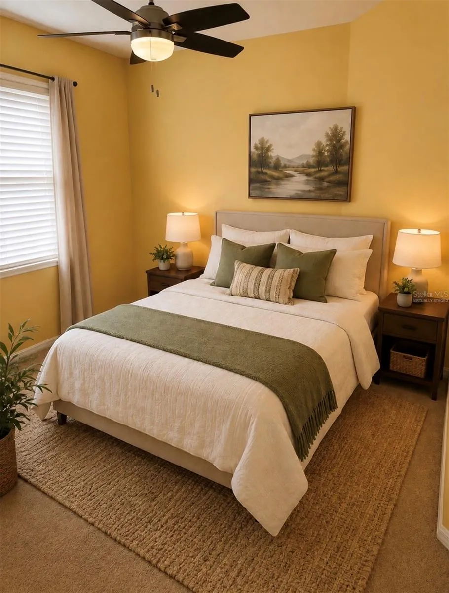 Virtually staged bedroom 2