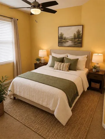 Virtually staged bedroom 2