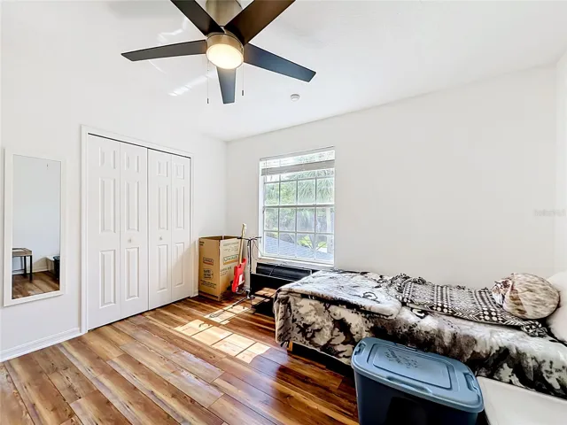 Comfortable fourth bedroom with plenty of space and storage
