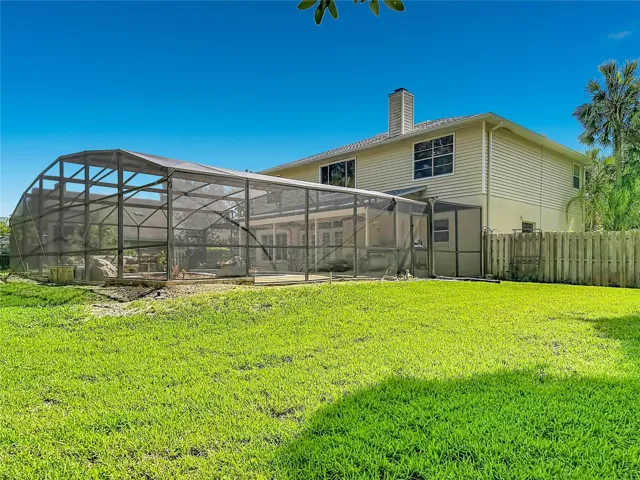 Generous backyard offers space to play, garden, or simply enjoy the peaceful setting