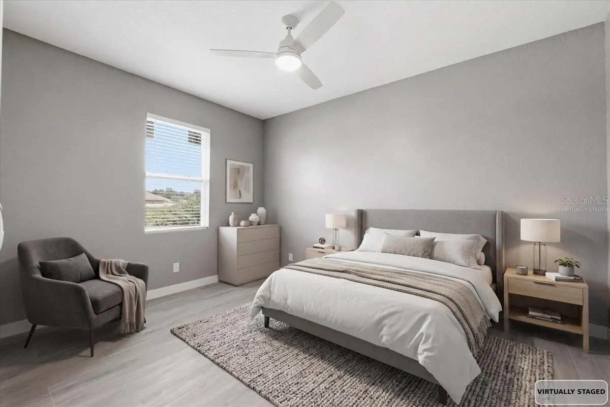 Virtually staged: secondary bedroom