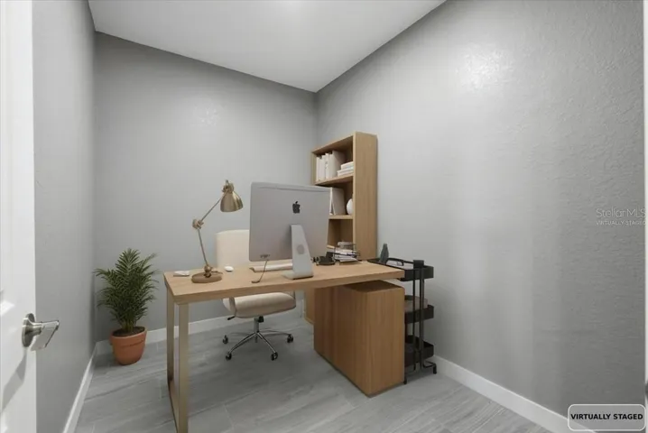 Virtually staged: Den
