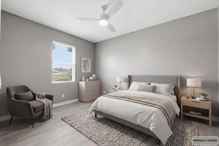 Virtually staged: bedroom 2