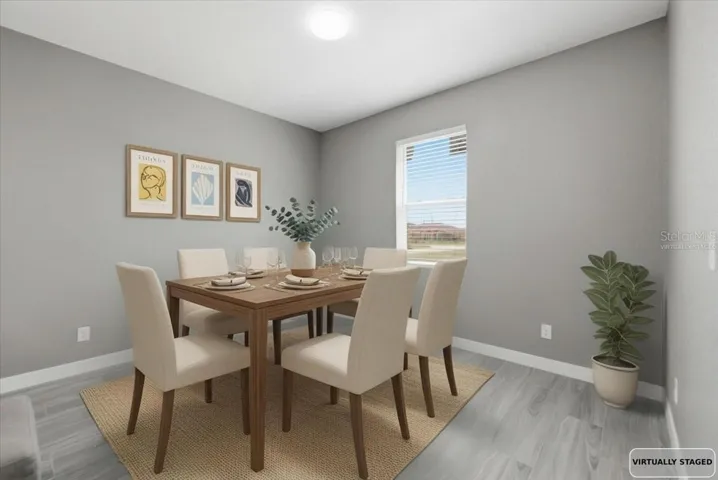 Virtually staged: dining room