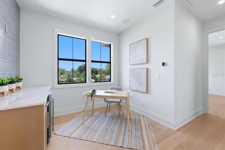 Loft with dry bar, beverage cooler