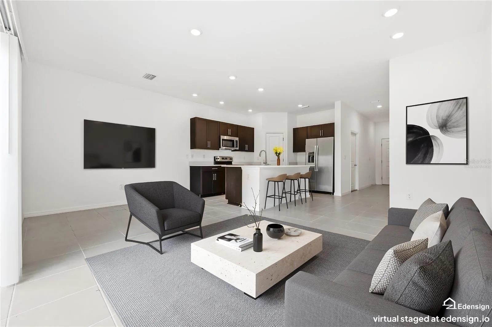 Virtually Staged Living room