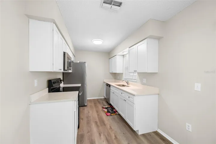 Kitchen with huge storage refrigerator