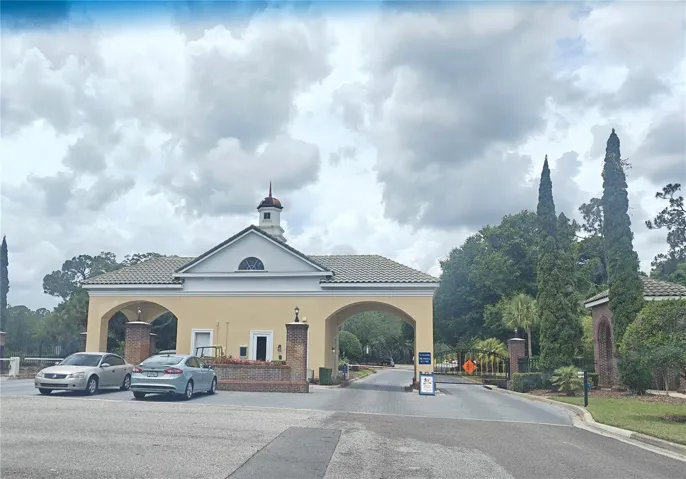 Security gate at entrance
