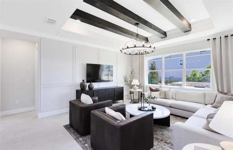 Model Home Design Only. Pictures and furnishings are for illustrative purposes only. Elevations, colors and options may vary. Furniture is for model home staging only.
