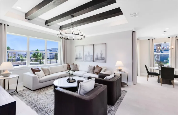 Model Home Design Only. Pictures and furnishings are for illustrative purposes only. Elevations, colors and options may vary. Furniture is for model home staging only.
