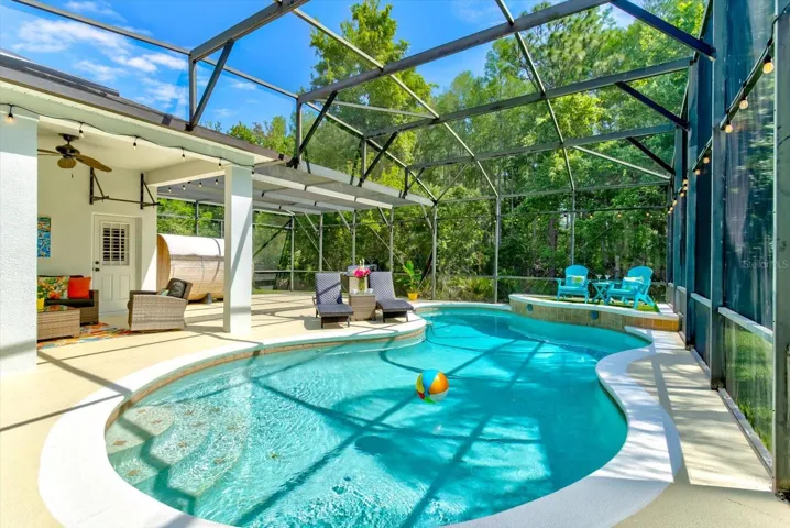 Stunning pool area with total privacy!