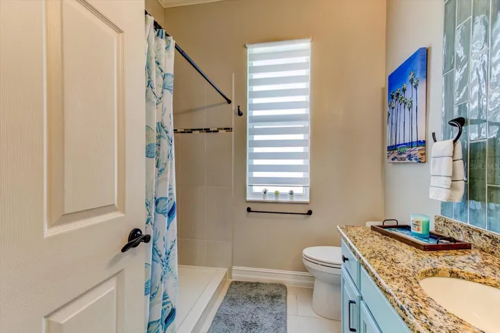 Updated second bathroom with walk-in shower