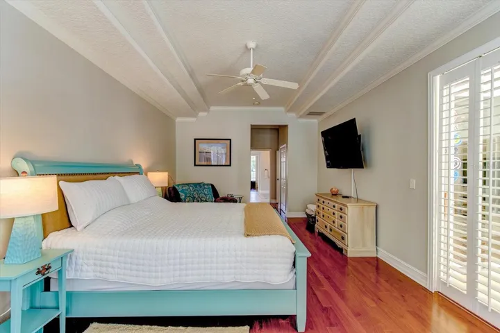 Gorgeous multi-layered coffered ceiling with crown molding