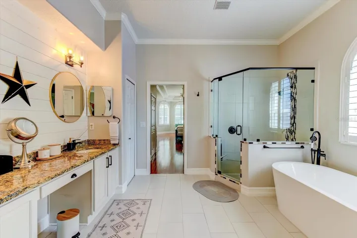 Completely remodeled primary bathroom