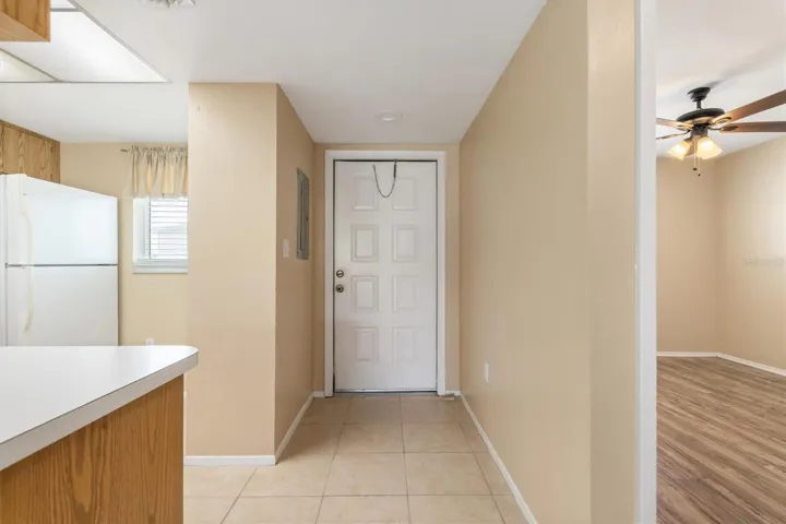 View of front door