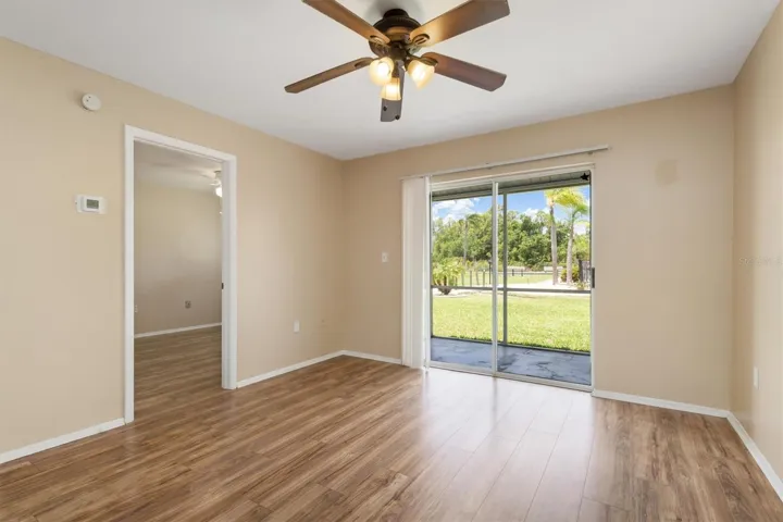 Primary bedroom is at the rear of the condo just off the living room