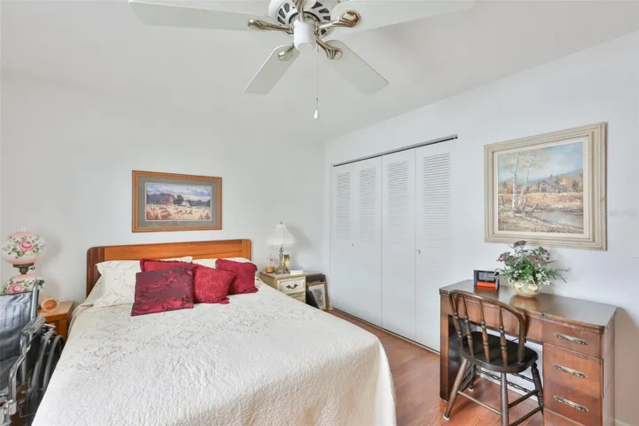 Guest Bedroom, LVT Flooring, Generous Closet Space