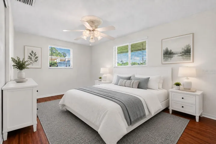 Virtually staged 2nd bedroom