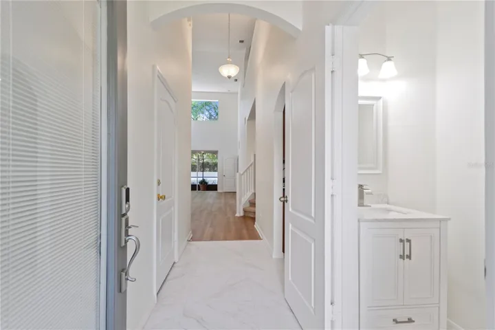 View from From Door and 1/2 Bath for guests