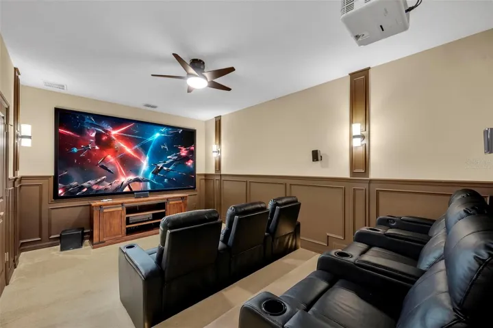 Media Room - Virtually Staged