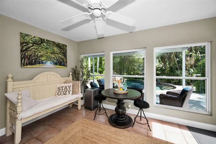 Sun Room #1 with view of the pool area