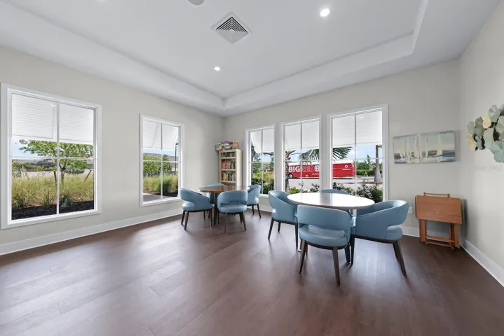 Community room for library, cards, gathering, etc.