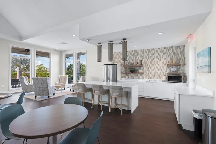 Community gathering area / kitchen in the clubhouse.