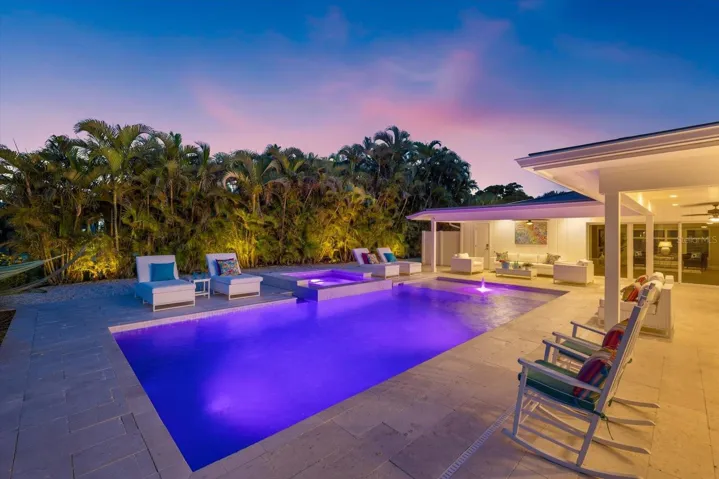 This is a great home for outdoor entertaining! Pentair App on your phone can remotely operate the pump, spa, lights and fountain controls.