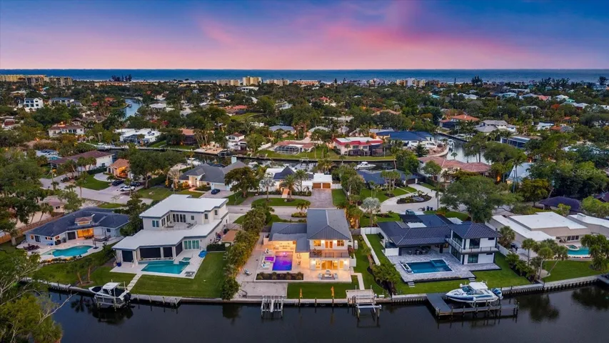 Sunset skies over Siesta Isles, with world famous Siesta Key Beach in the background, just 1 mile away!