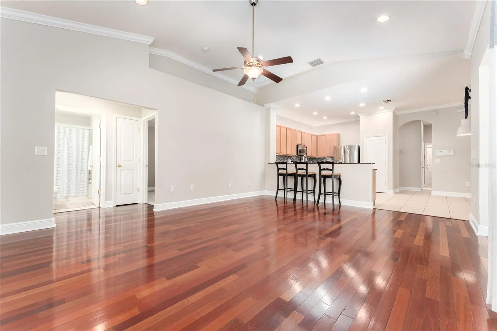 Wood Floors in Great Room and Formal Space