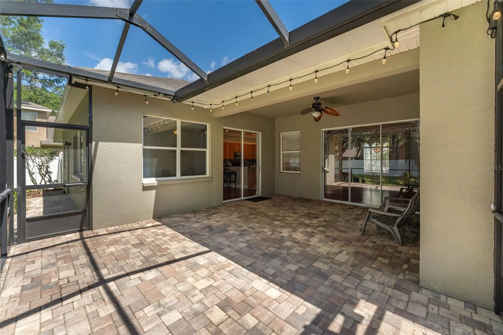 Extended Screened-In Lanai with Pavers